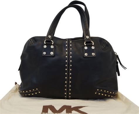 michael kors purse black with studs|Michael Kors astor shoulder bag.